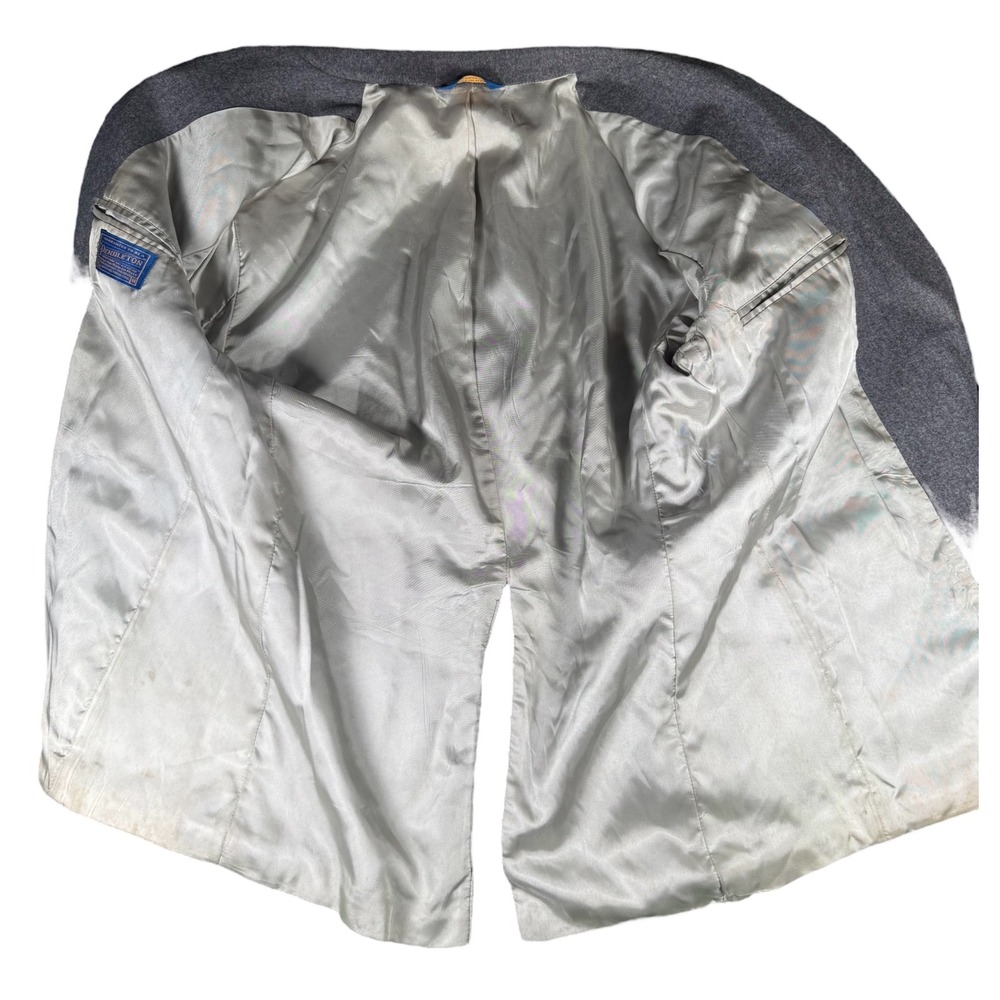 Pendleton Woolen Mills Gray 100% Virgin Wool Blazer Men's Size 44 Coat Jacket - Picture 5 of 8